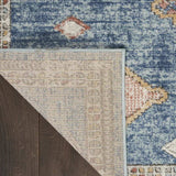 2' X 4' Blue Southwestern Power Loom Non Skid Area Rug - Homeroots - Flyclothing LLC