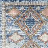 2' X 4' Blue Southwestern Power Loom Non Skid Area Rug - Homeroots - Flyclothing LLC
