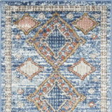 2' X 4' Blue Southwestern Power Loom Non Skid Area Rug - Homeroots - Flyclothing LLC