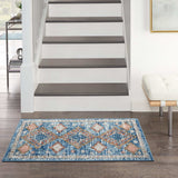 2' X 4' Blue Southwestern Power Loom Non Skid Area Rug - Homeroots - Flyclothing LLC