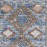 2' X 8' Blue Southwestern Power Loom Non Skid Runner Rug - Homeroots - Flyclothing LLC