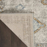 3' X 5' Ivory Grey And Blue Southwestern Power Loom Non Skid Area Rug - Homeroots - Flyclothing LLC