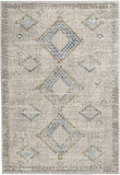 4' X 6' Ivory Grey And Blue Southwestern Power Loom Non Skid Area Rug - Homeroots - Flyclothing LLC