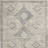 4' X 6' Ivory Grey And Blue Southwestern Power Loom Non Skid Area Rug - Homeroots - Flyclothing LLC