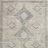 5' X 7' Ivory Grey And Blue Southwestern Power Loom Non Skid Area Rug - Homeroots - Flyclothing LLC