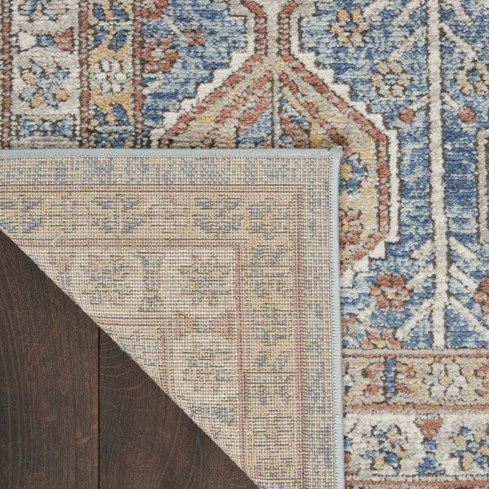 2' X 4' Blue Southwestern Power Loom Non Skid Area Rug - Homeroots - Flyclothing LLC