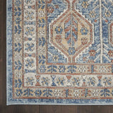 2' X 4' Blue Southwestern Power Loom Non Skid Area Rug - Homeroots - Flyclothing LLC