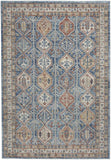 4' X 6' Blue Southwestern Power Loom Non Skid Area Rug - Homeroots - Flyclothing LLC