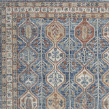 4' X 6' Blue Southwestern Power Loom Non Skid Area Rug - Homeroots - Flyclothing LLC