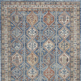 4' X 6' Blue Southwestern Power Loom Non Skid Area Rug - Homeroots - Flyclothing LLC