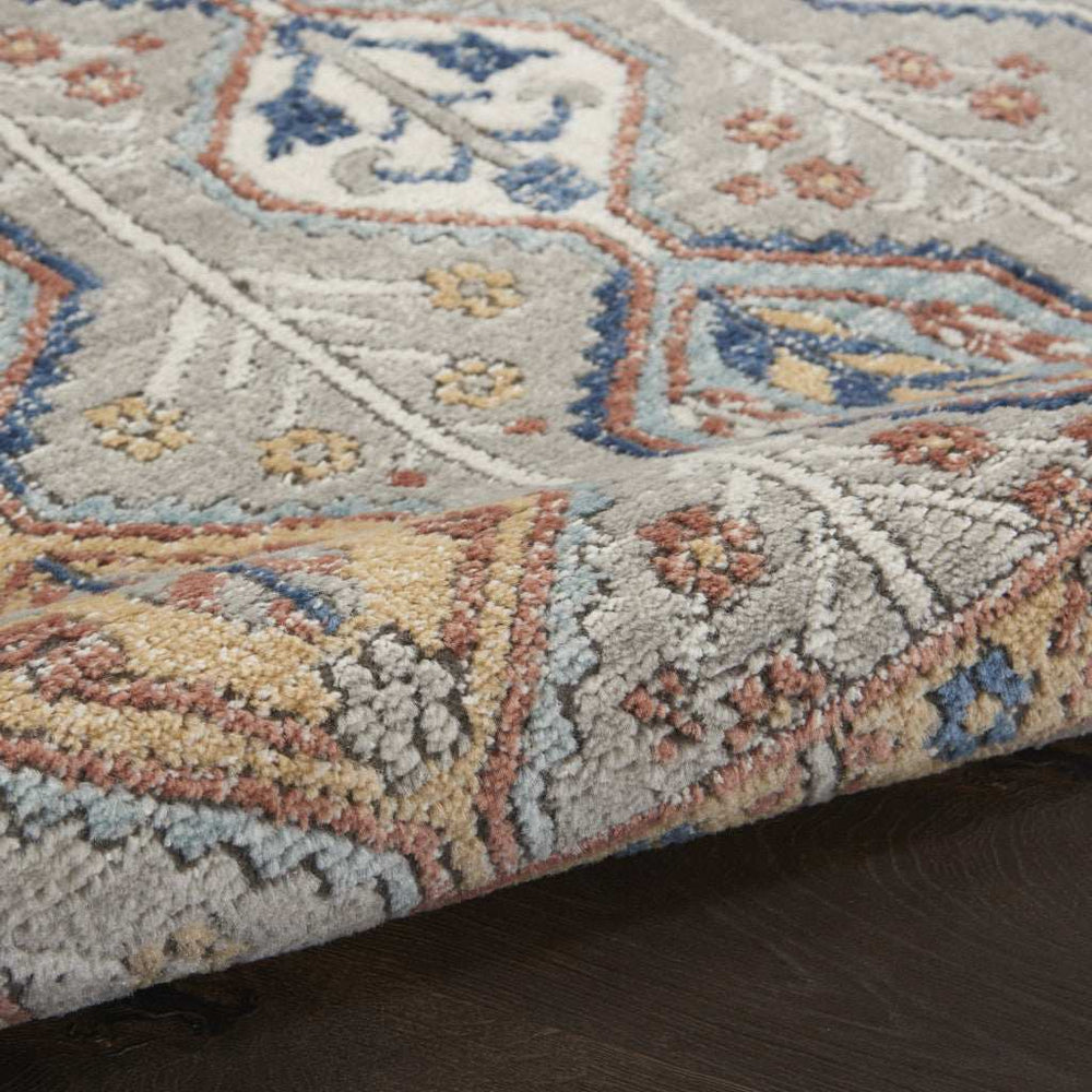 4' X 6' Grey Southwestern Power Loom Non Skid Area Rug - Homeroots - Flyclothing LLC