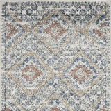 2' X 4' Blue And Ivory Southwestern Power Loom Non Skid Area Rug - Homeroots - Flyclothing LLC