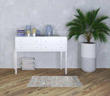 2' X 4' Blue And Ivory Southwestern Power Loom Non Skid Area Rug - Homeroots - Flyclothing LLC