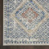 2' X 4' Blue And Ivory Southwestern Power Loom Non Skid Area Rug - Homeroots - Flyclothing LLC