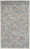 3' X 5' Blue And Ivory Southwestern Power Loom Non Skid Area Rug - Homeroots - Flyclothing LLC
