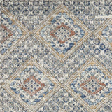 3' X 5' Blue And Ivory Southwestern Power Loom Non Skid Area Rug - Homeroots - Flyclothing LLC