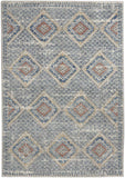 4' X 6' Blue And Ivory Southwestern Power Loom Non Skid Area Rug - Homeroots - Flyclothing LLC