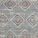 4' X 6' Blue And Ivory Southwestern Power Loom Non Skid Area Rug - Homeroots - Flyclothing LLC