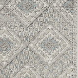 2' X 4' Grey Ivory And Blue Southwestern Power Loom Non Skid Area Rug - Homeroots - Flyclothing LLC