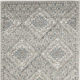 2' X 4' Grey Ivory And Blue Southwestern Power Loom Non Skid Area Rug - Homeroots - Flyclothing LLC