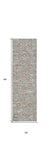 2' X 8' Grey Ivory And Blue Southwestern Power Loom Non Skid Runner Rug - Homeroots - Flyclothing LLC