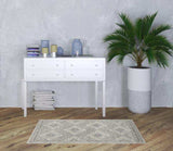 3' X 5' Grey Ivory And Blue Southwestern Power Loom Non Skid Area Rug - Homeroots - Flyclothing LLC