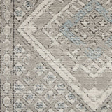 3' X 5' Grey Ivory And Blue Southwestern Power Loom Non Skid Area Rug - Homeroots - Flyclothing LLC