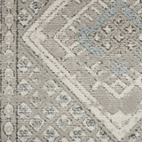 4' X 6' Grey Ivory And Blue Southwestern Power Loom Non Skid Area Rug - Homeroots - Flyclothing LLC