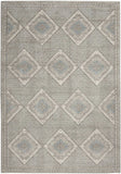 4' X 6' Grey Ivory And Blue Southwestern Power Loom Non Skid Area Rug - Homeroots - Flyclothing LLC