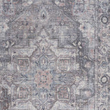 4' X 6' Grey Oriental Power Loom Distressed Washable Area Rug - Homeroots - Flyclothing LLC
