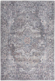5' X 7' Grey Oriental Power Loom Distressed Washable Area Rug - Homeroots - Flyclothing LLC