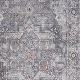 5' X 7' Grey Oriental Power Loom Distressed Washable Area Rug - Homeroots - Flyclothing LLC