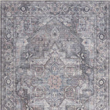 5' X 7' Grey Oriental Power Loom Distressed Washable Area Rug - Homeroots - Flyclothing LLC