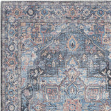 4' X 6' Light Blue Oriental Power Loom Distressed Washable Area Rug - Homeroots - Flyclothing LLC