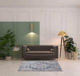 4' X 6' Light Blue Oriental Power Loom Distressed Washable Area Rug - Homeroots - Flyclothing LLC