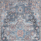 5' X 7' Light Blue Oriental Power Loom Distressed Washable Area Rug - Homeroots - Flyclothing LLC