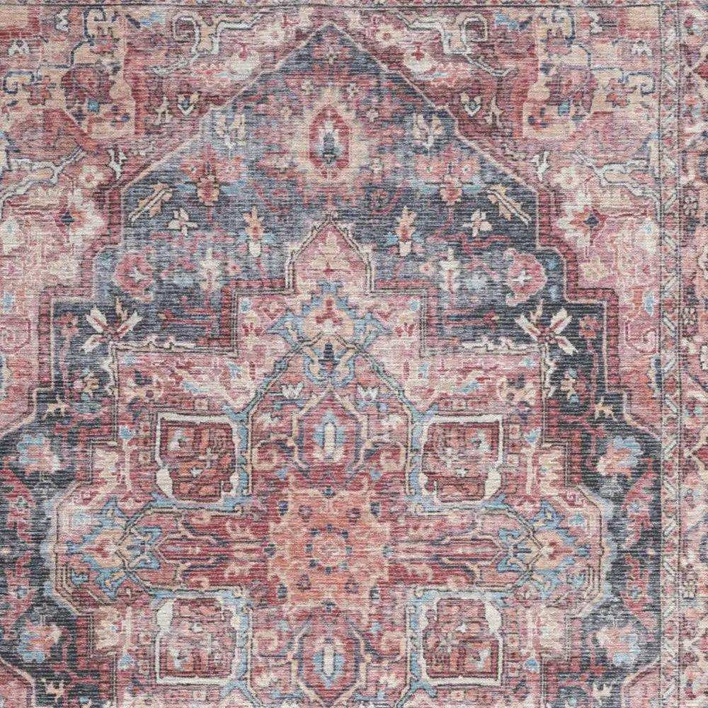 4' X 6' Multicolor Oriental Power Loom Distressed Washable Area Rug - Homeroots - Flyclothing LLC