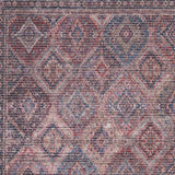 2' X 4' Maroon Oriental Power Loom Distressed Washable Area Rug - Homeroots - Flyclothing LLC