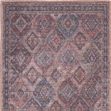 2' X 4' Maroon Oriental Power Loom Distressed Washable Area Rug - Homeroots - Flyclothing LLC