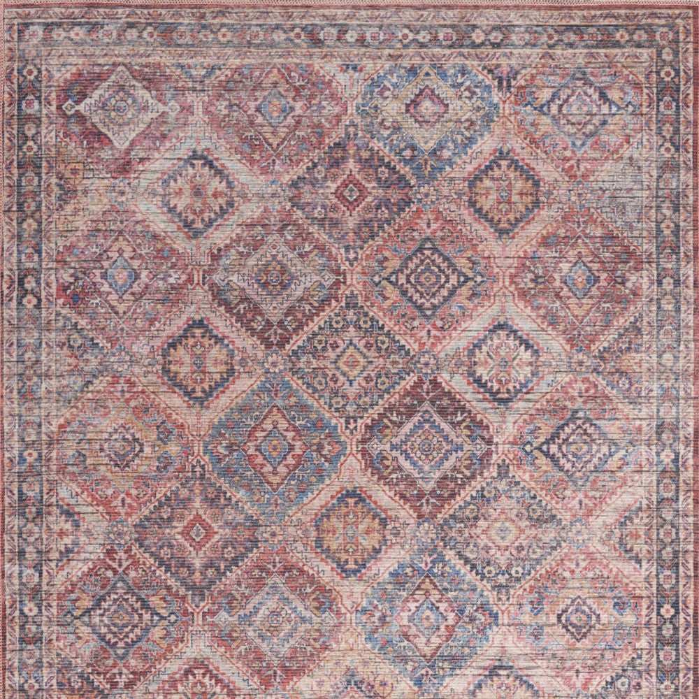 4' X 6' Multicolor Oriental Power Loom Distressed Washable Area Rug - Homeroots - Flyclothing LLC