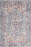 5' X 7' Blue Oriental Power Loom Distressed Washable Area Rug - Homeroots - Flyclothing LLC