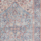 5' X 7' Blue Oriental Power Loom Distressed Washable Area Rug - Homeroots - Flyclothing LLC