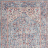 5' X 7' Blue Oriental Power Loom Distressed Washable Area Rug - Homeroots - Flyclothing LLC