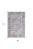 4' X 6' Grey Oriental Power Loom Distressed Washable Area Rug - Homeroots - Flyclothing LLC