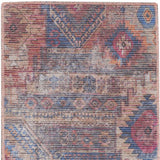 2' X 6' Red And Blue Southwestern Power Loom Distressed Washable Runner Rug - Homeroots - Flyclothing LLC