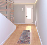 2' X 6' Red And Blue Southwestern Power Loom Distressed Washable Runner Rug - Homeroots - Flyclothing LLC