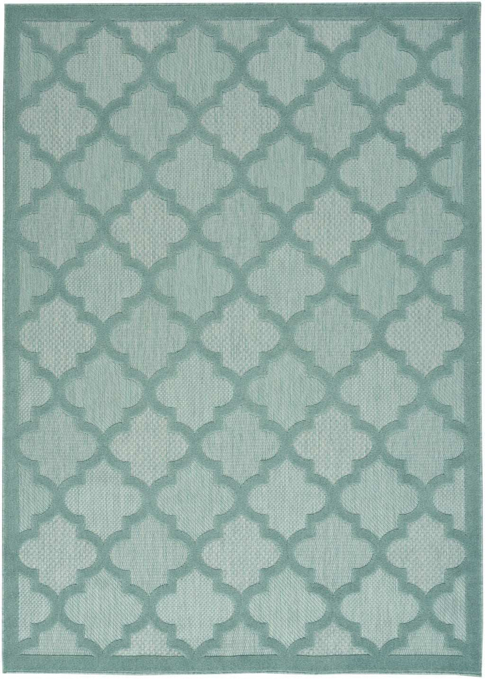 4' X 6' Aqua And Teal Ikat Indoor Outdoor Area Rug - Homeroots - Flyclothing LLC