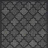 4' X 6' Charcoal Black Ikat Indoor Outdoor Area Rug - Homeroots - Flyclothing LLC