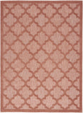 5' X 7' Coral Orange Ikat Indoor Outdoor Area Rug - Homeroots - Flyclothing LLC