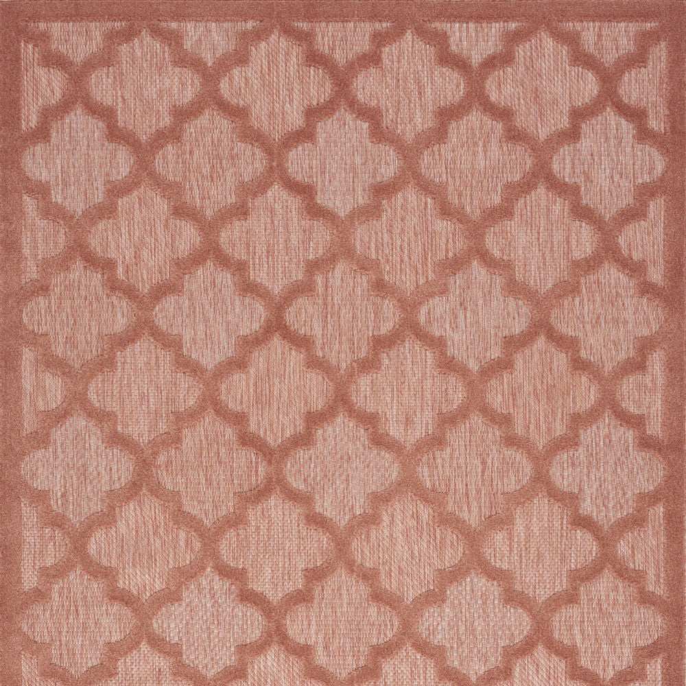 5' X 7' Coral Orange Ikat Indoor Outdoor Area Rug - Homeroots - Flyclothing LLC